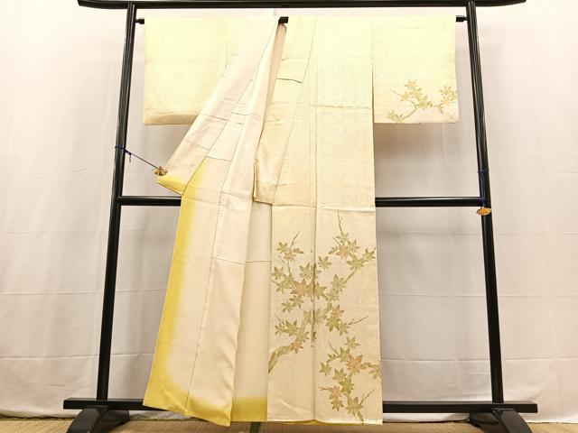 平和屋着物■訪問着 楓文 暈し染め 正絹 逸品 BAAX3754yc