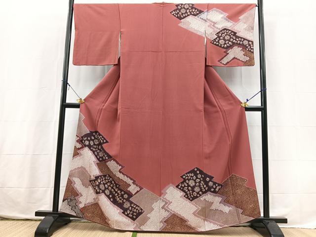平和屋着物■訪問着 絞り 辻が花 金彩 正絹 逸品 BAAX3756yc