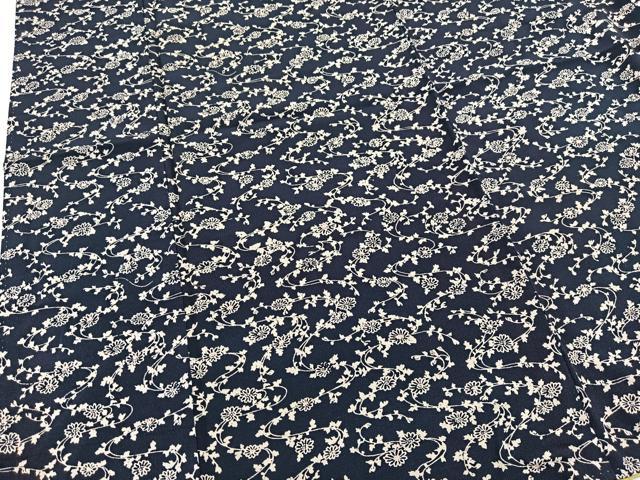 平和屋着物■上質な小紋 型染め 草花文 正絹 逸品 BAAX3760yc