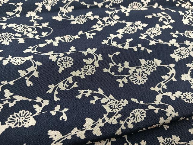 平和屋着物■上質な小紋 型染め 草花文 正絹 逸品 BAAX3760yc