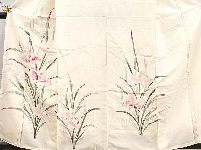 平和屋着物■訪問着 手描き 杜若文 金彩」 正絹 逸品 BAAX3761yc