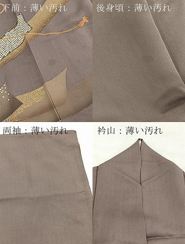 平和屋着物■豪華色留袖 文箱花文 金彩 正絹 逸品 BAAX3764yc
