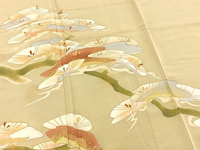 平和屋着物■豪華色留袖 笠松文 金彩 正絹 逸品 BAAX3770yc