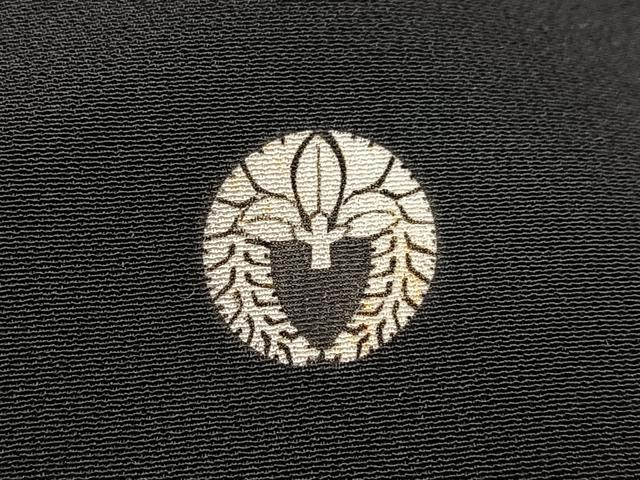 平和屋着物■豪華黒留袖 駒刺繍 飛鶴草花文 正絹 逸品 BAAX3771yc