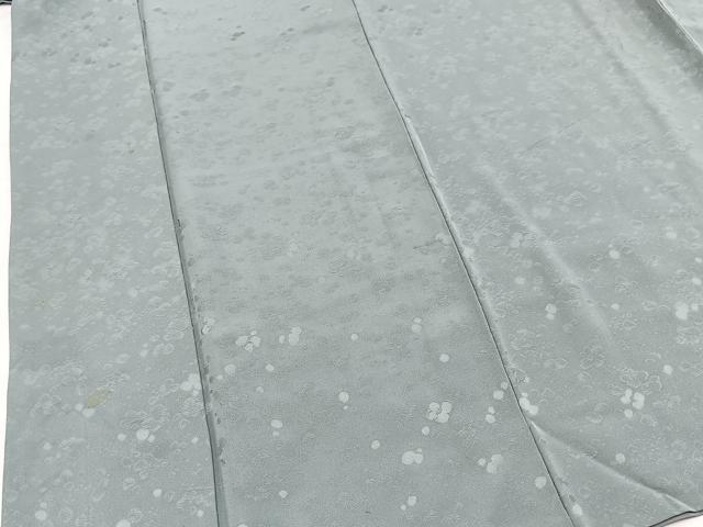 平和屋着物■上質な色無地 舞花地紋 湊鼠色 正絹 逸品 BAAX3777yc