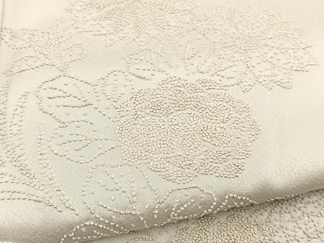 平和屋着物■中国三大刺繍 相良刺繍 訪問着 草花文 正絹 逸品 BAAX3783yc
