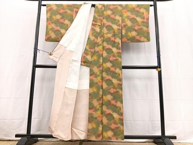 平和屋着物■上質な小紋 霞文 正絹 逸品 BAAX3784yc