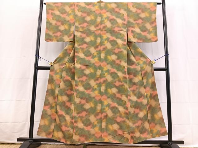 平和屋着物■上質な小紋 霞文 正絹 逸品 BAAX3784yc
