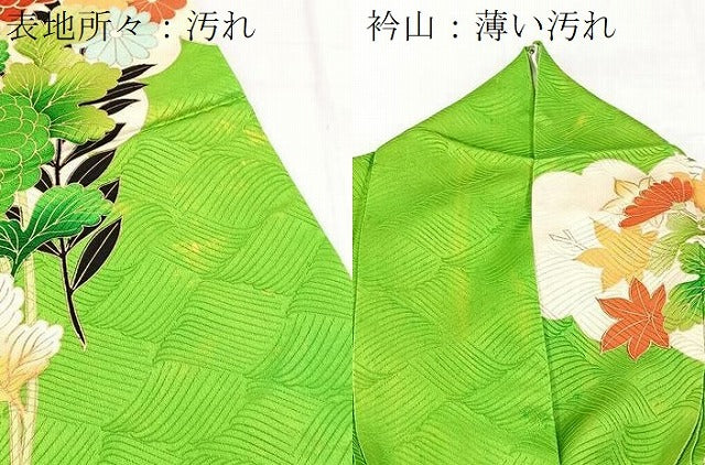平和屋着物■豪華振袖 駒刺繍 草花文 金彩 正絹 逸品 BAAX3793yc