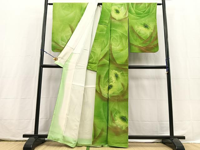 平和屋着物■訪問着 カトレア 暈し染め 金彩 正絹 逸品 BAAX3798yc