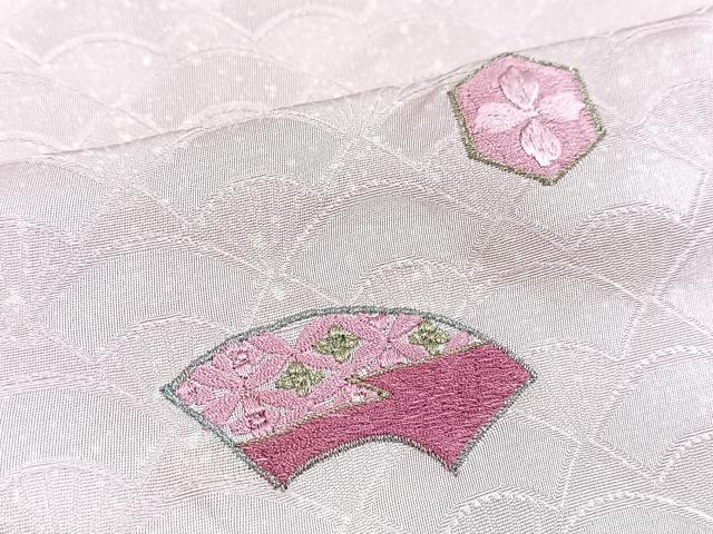 平和屋着物■訪問着 総刺繍 駒刺繍 吉祥花文 暈し染め 金銀糸 正絹 逸品 BAAX3804yc