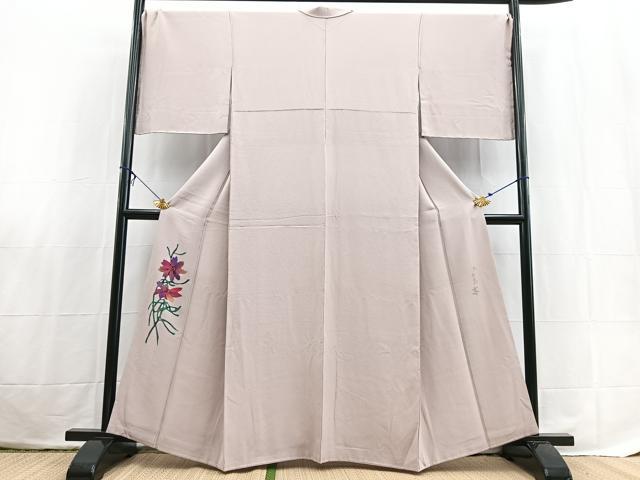 平和屋着物■色留訪問着 手描き 草花文 金彩 正絹 逸品 未使用 BAAX3818yc