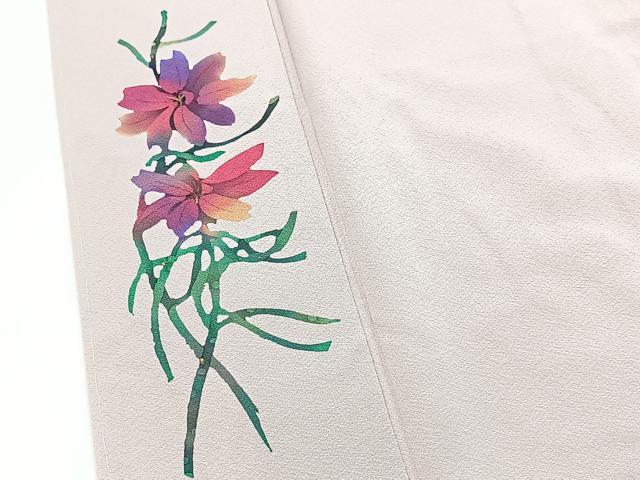 平和屋着物■色留訪問着 手描き 草花文 金彩 正絹 逸品 未使用 BAAX3818yc