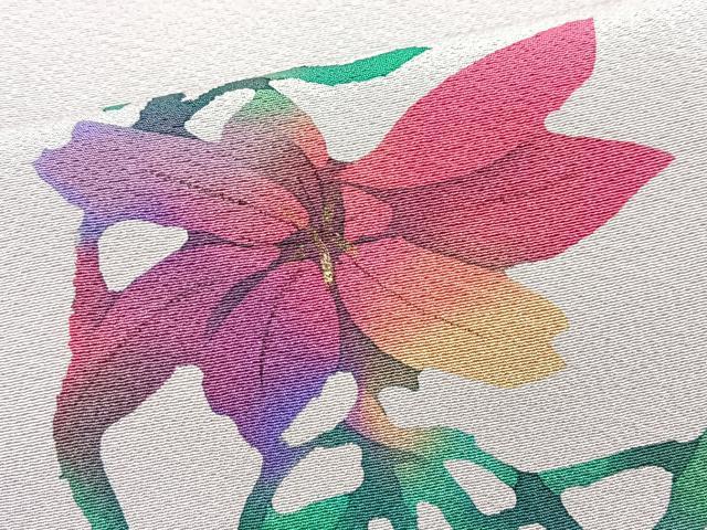 平和屋着物■色留訪問着 手描き 草花文 金彩 正絹 逸品 未使用 BAAX3818yc