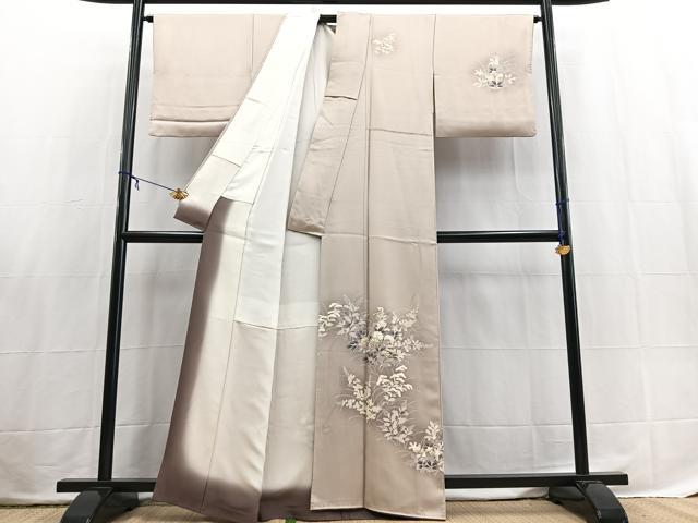 平和屋着物■訪問着 秋草文 暈し染め 金彩 正絹 逸品 BAAX3819yc