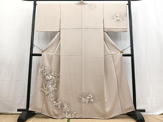 平和屋着物■訪問着 秋草文 暈し染め 金彩 正絹 逸品 BAAX3819yc