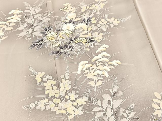 平和屋着物■訪問着 秋草文 暈し染め 金彩 正絹 逸品 BAAX3819yc