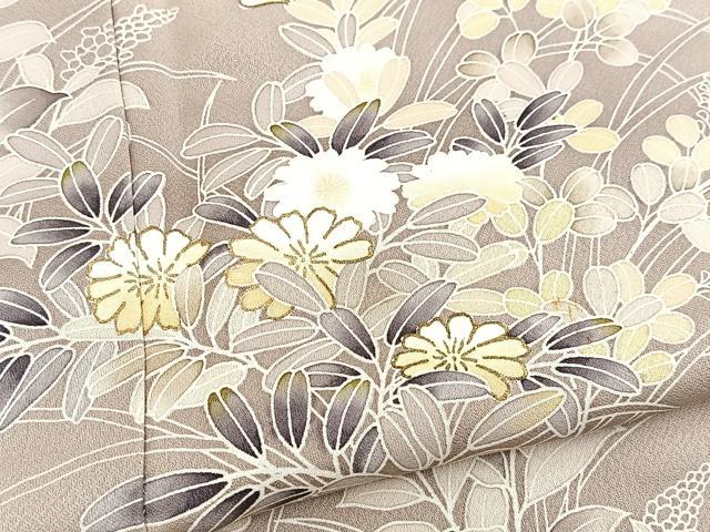 平和屋着物■訪問着 秋草文 暈し染め 金彩 正絹 逸品 BAAX3819yc