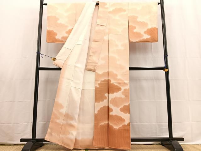 平和屋着物■訪問着 雲重ね文 暈し染め 正絹 逸品 BAAX3825yc