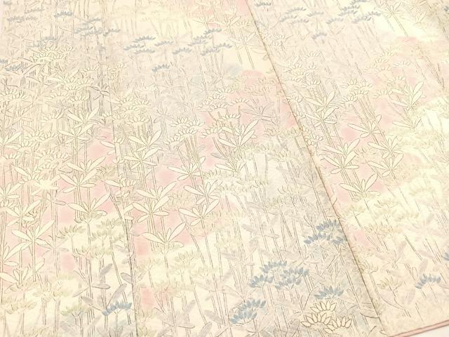 平和屋着物■上質な小紋 草花文 金彩 正絹 逸品 BAAX3832yc