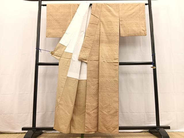 平和屋着物■上質な紬 七宝文 正絹 逸品 BAAX3839yc