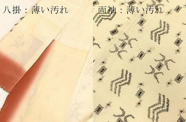 平和屋着物■本塩沢 琉球絣文様 正絹 逸品 BAAX3842yc