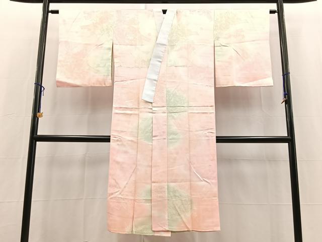 平和屋着物■長襦袢 無双仕立て 花車地紋 暈し染め 正絹 逸品 未使用 BAAX3846yc