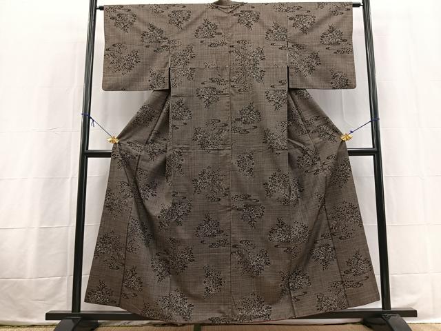 平和屋着物■本場大島紬 7マルキ 流水花文 正絹 逸品 BAAX3849yc