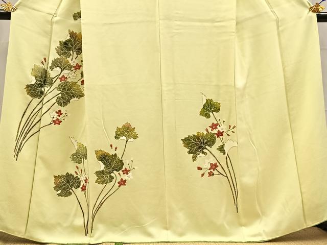 平和屋着物■訪問着 草花文 正絹 逸品 BAAX3865yc