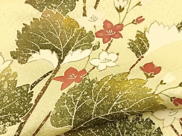 平和屋着物■訪問着 草花文 正絹 逸品 BAAX3865yc
