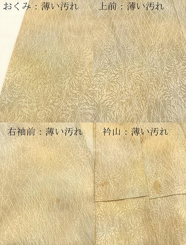 平和屋着物■上質な小紋 乱菊芝草文 暈し染め 正絹 逸品 BAAX3867yc