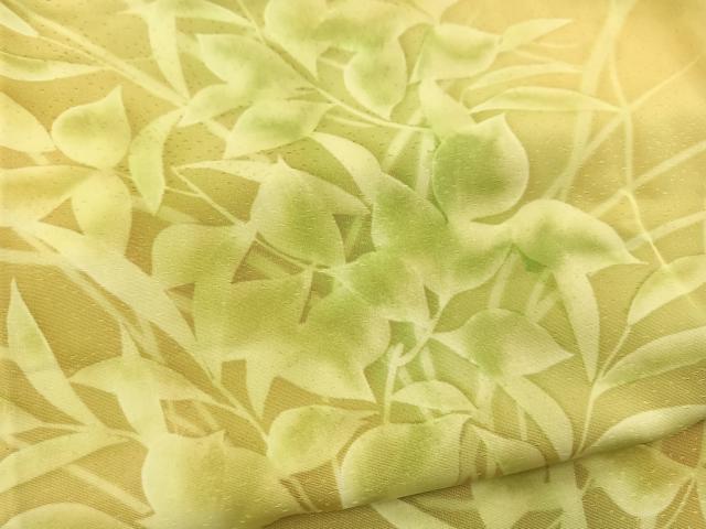 平和屋着物■上質な小紋 草葉シルエット 暈し染め 正絹 逸品 BAAX3868yc