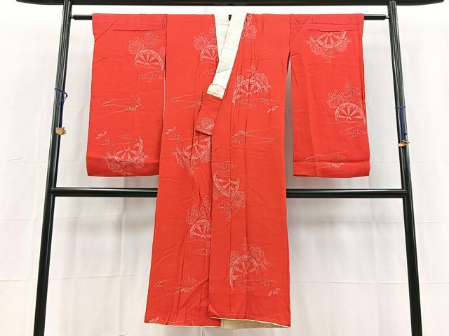平和屋着物■アンティーク 大正ロマン 長羽織 袷 源氏物語 金彩 半衿刺繍 正絹 逸品 BAAX3875yc