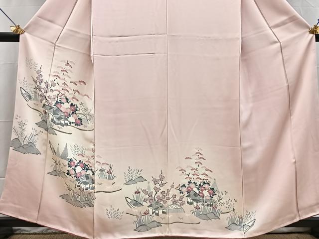平和屋着物■訪問着 友禅 御所解花文 暈し染め 正絹 逸品 未使用 BAAX3884yc