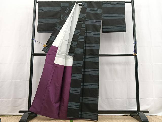 平和屋着物■本場大島紬 亀甲文 正絹 逸品 BAAX3887yc