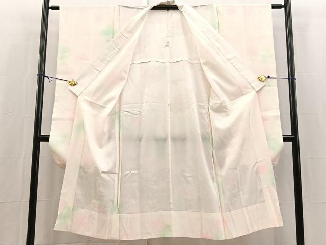 平和屋着物■振袖用長襦袢 無双仕立て 結び紐花地紋 暈し染め 正絹 逸品 BAAX3890yc