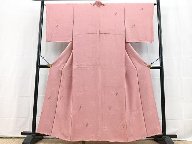 平和屋着物●上質な小紋 地紋起こし 花尽くし 正絹 逸品 BAAX3938yc
