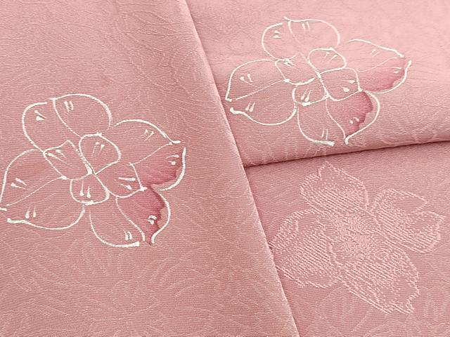平和屋着物●上質な小紋 地紋起こし 花尽くし 正絹 逸品 BAAX3938yc