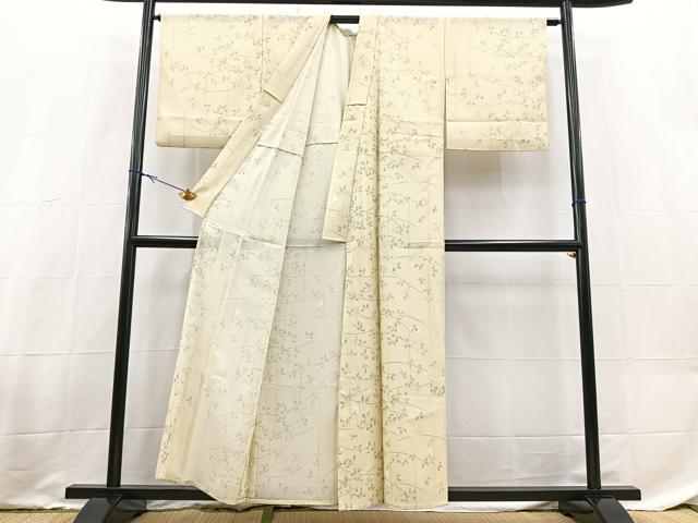 平和屋着物*夏物 小紋 絽 萩文 洗える着物 BAAX3951yc