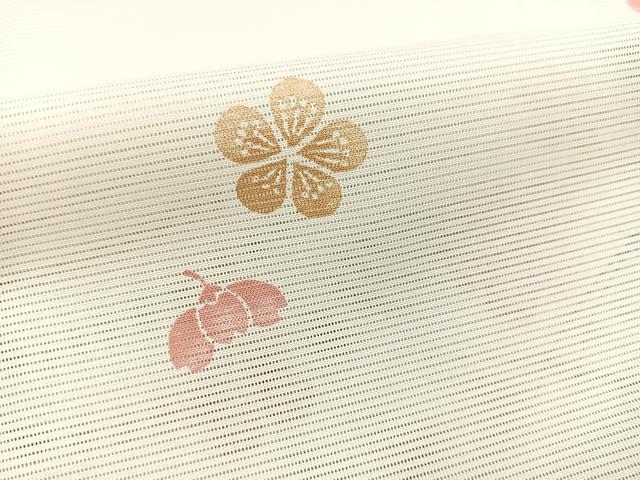 平和屋着物*夏物 小紋 絽 吹き寄せ文 洗える着物 BAAX3954yc