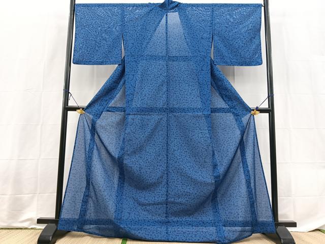 平和屋着物*夏物 小紋 絽 飛鳥成り物文 型染め 洗える着物 BAAX3955yc