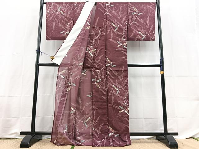 平和屋着物*夏物 小紋 絽 松竹梅 洗える着物 BAAX3956yc