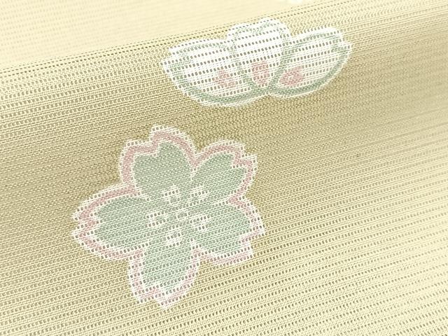 平和屋着物*夏物 小紋 絽 桜流し 洗える着物 BAAX3959yc