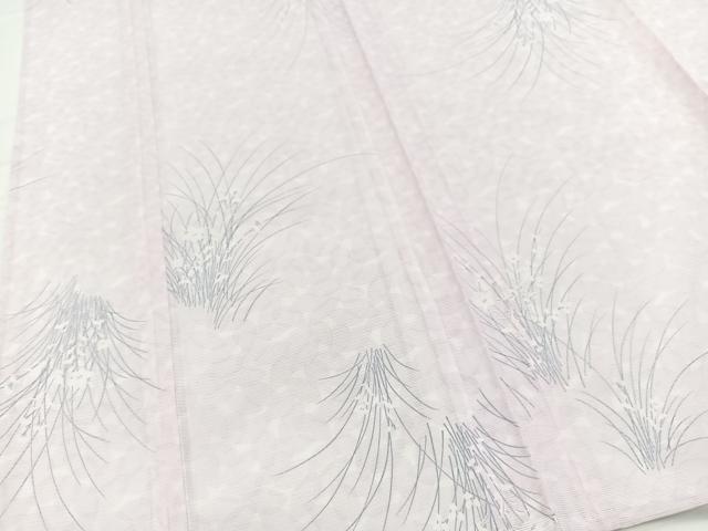 平和屋着物*夏物 小紋 絽 草花文 洗える着物 BAAX3970yc