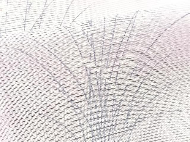 平和屋着物*夏物 小紋 絽 草花文 洗える着物 BAAX3970yc