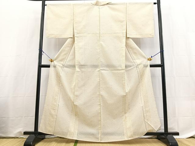 平和屋着物*夏物 小紋 絽 こぼれ松文 洗える着物 BAAX3972yc