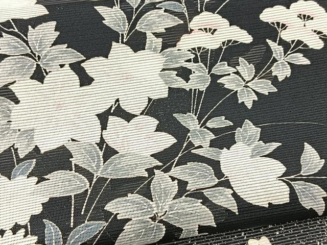 平和屋着物*夏物 訪問着 絽 秋草文 洗える着物 BAAX3974yc
