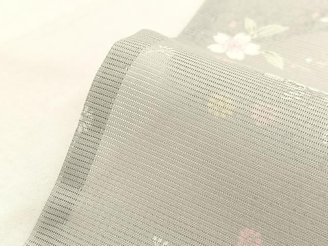 平和屋着物*夏物 小紋 絽 重ね山花文 洗える着物 BAAX3975yc