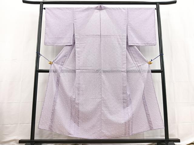 平和屋着物*夏物 小紋 絽 舞葉文 洗える着物 BAAX3977yc