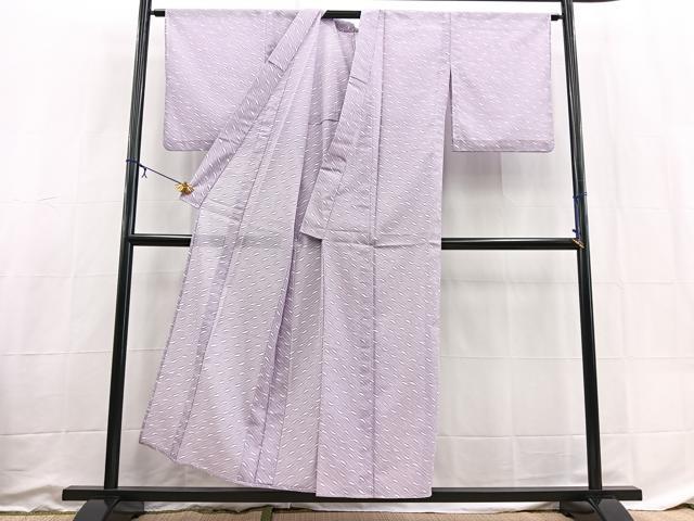 平和屋着物*夏物 小紋 絽 舞葉文 洗える着物 BAAX3977yc